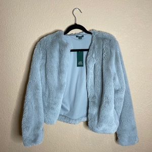 NWT Wild Fable Faux Fur Grey Jacket size Small